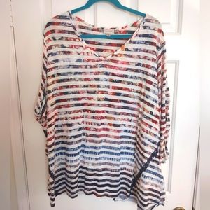 Avenue Floral Stripe Top